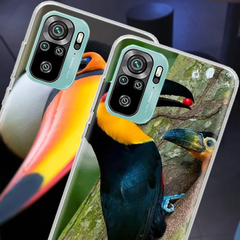 Tropical Toucan Phone Case For Xiaomi Redmi Note 13 Pro Plus 5G Cover 10 10A 10C 12 12C 9A 9C 9T 8A 7A 6A 9 8 7 6 K70 K60 Pro Co