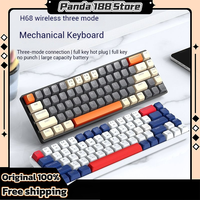 Leaven H68 Mechanical Keyboard Wireless 3 Mode Rgb Full Key Hot Plug Keyboard Low Latency Professional Computer Office Game Gift