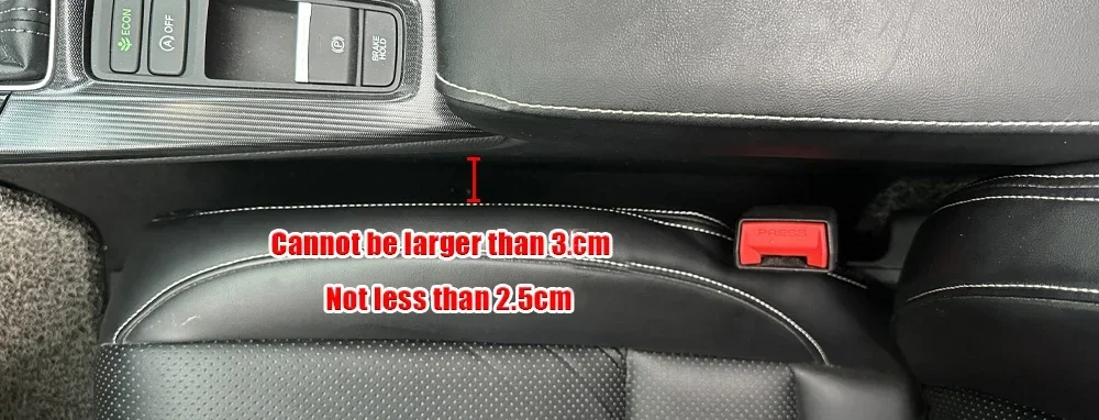 2 Stück Autositz-Lücken-Organizer verhindert das Herunterfallen von Gegenständen zwischen Sitzkissen und Rückenlehne, Auto-Innenzubehör – Detail 2