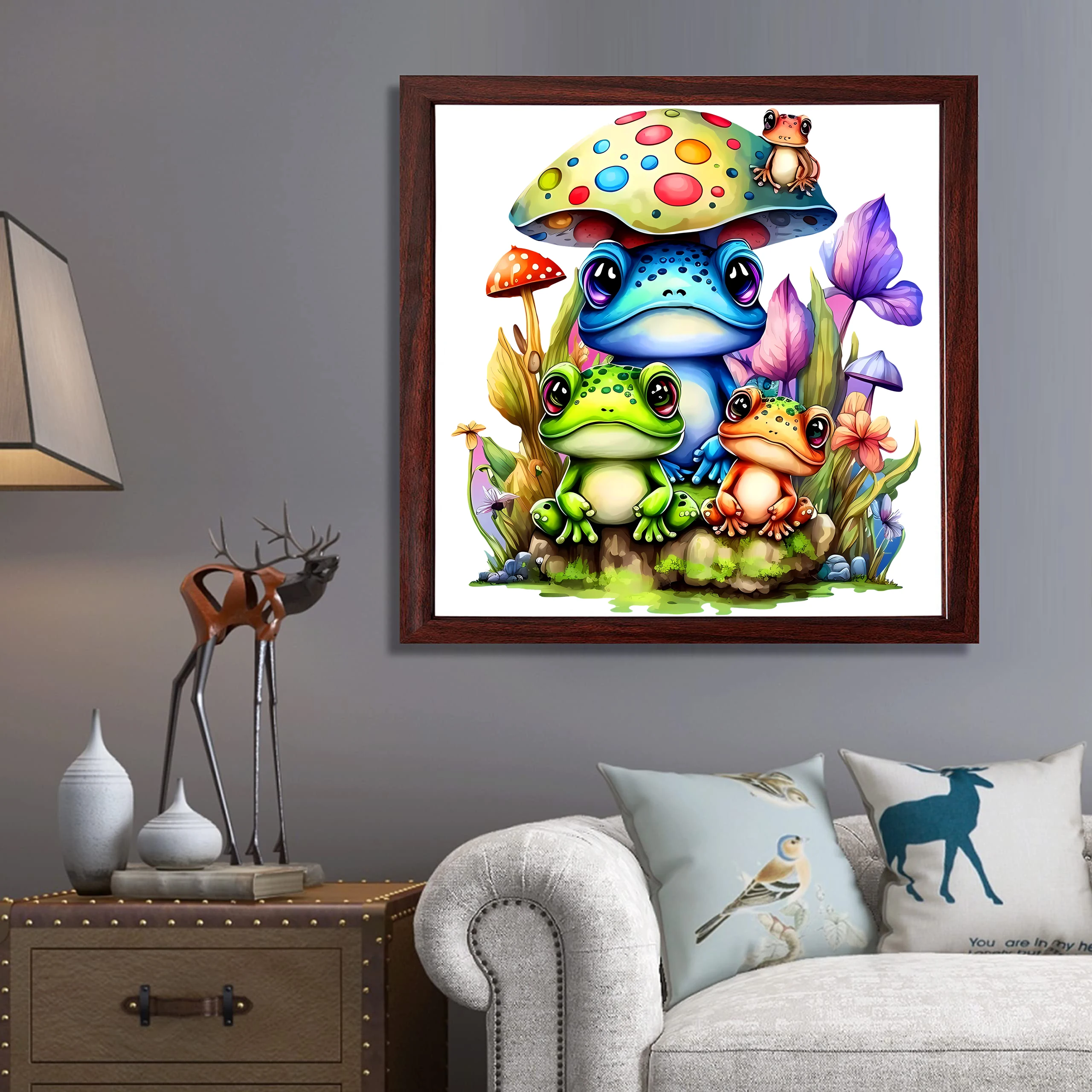 Frogs Wooden Puzzle for Jigsaw Lover, Uniquely Stress Relieves Toys, Christmas Birthday Gift Home Decor Family Games