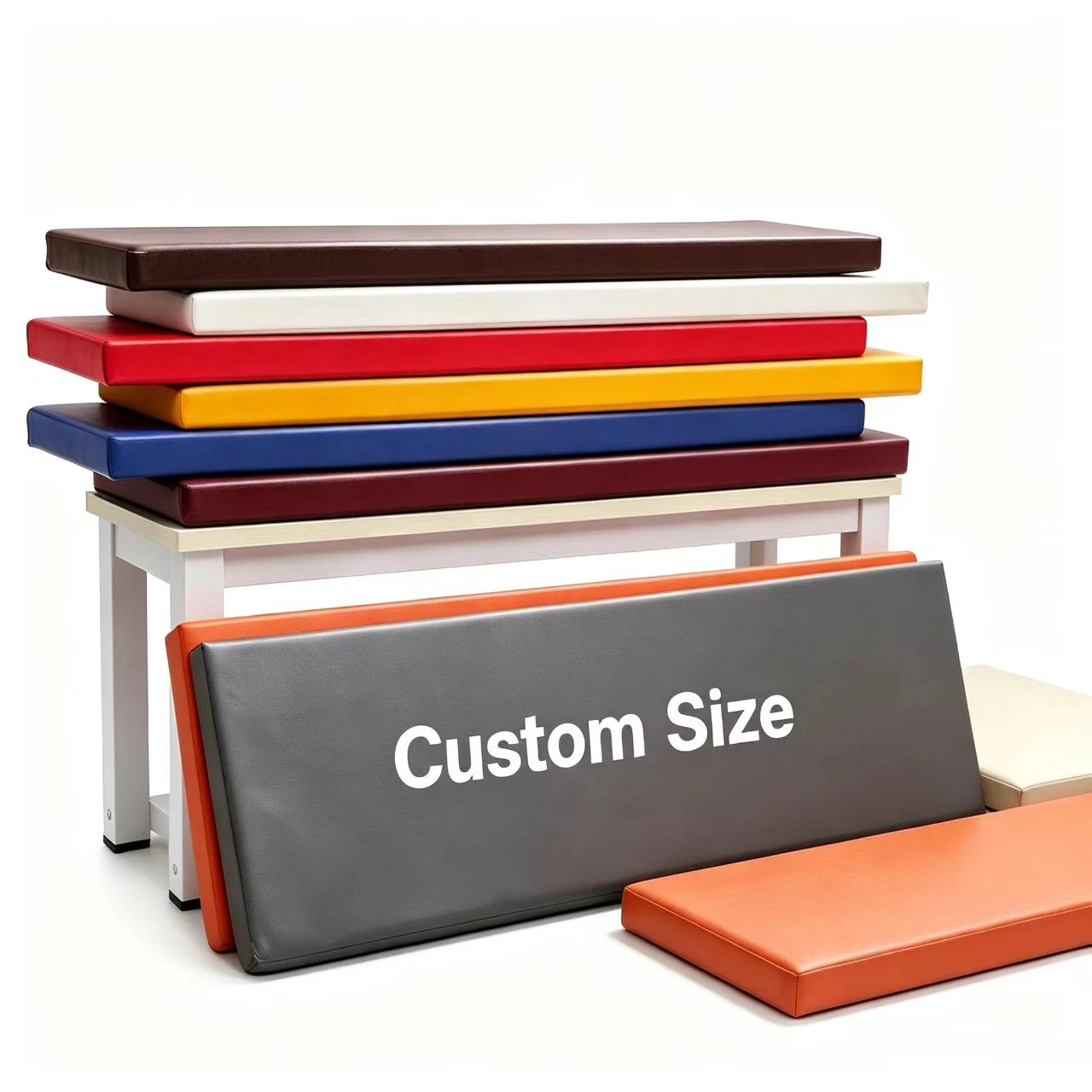 Outdoor Waterproof Leather Bench Cushions Bench Seat Pads Garden Furniture Cushions Sofa Chair Boat RVs Bay Window Seat Pads