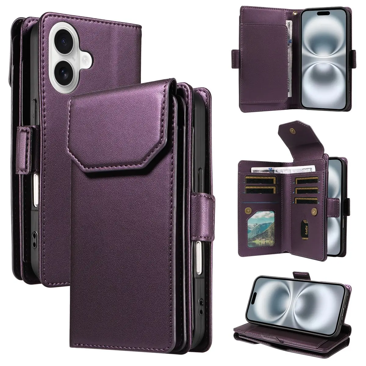 

Wallet Magnetic Flip Leather Case For iPhone 16 15 Plus 14 13 12 11 Pro Max XS Max XR 7 8 Plus Phone Case Cover capa