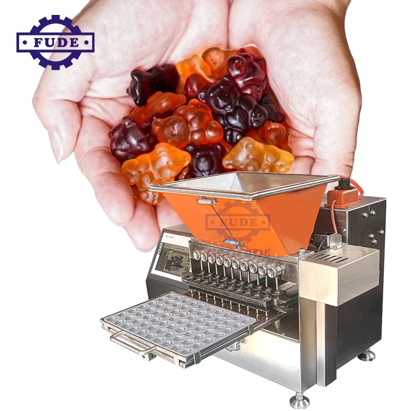 small gelatin candy production line jelly gummy bear candy depositor machines mini