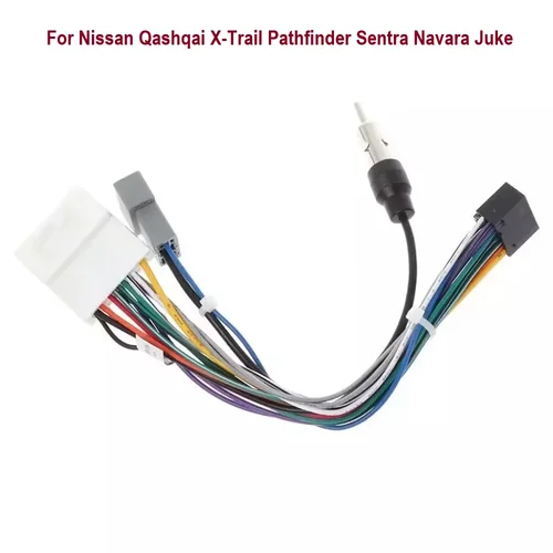 Imagen 1 del producto Arnés de cableado hembra, adaptador de Radio para coche, conector de cable Plug and Play para Nissan Qashqai x-trail Pathfinder Sentra Navara Juke
