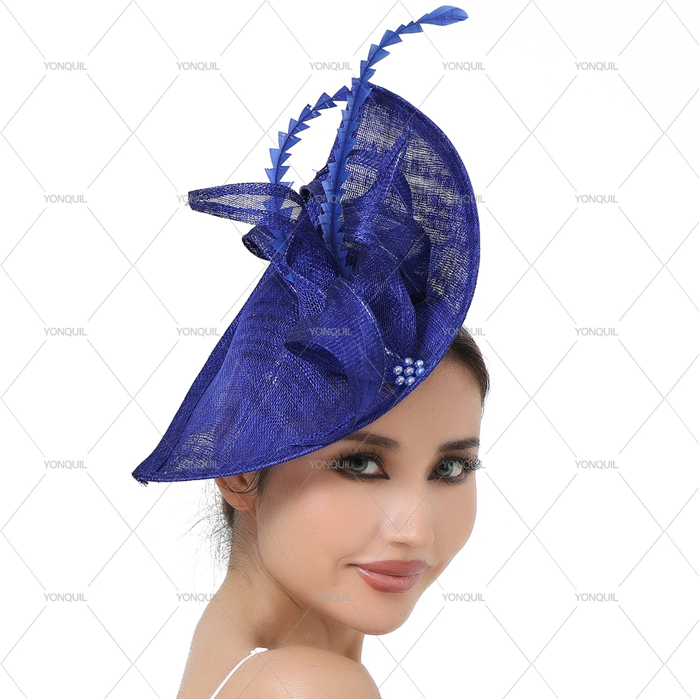 

Women's Big Derby Fascinator 32*21cm Sinamay Feather Hair Accessory Wedding Party Stylish Headband Headwear Headpiece