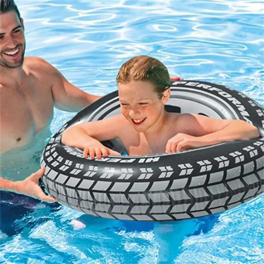 

Swimming Ring Tyre Shaped Strong Buoyancy Inflatable Pool Ring Soft Summer Pool Floating Water Play Toy Birthday Gift