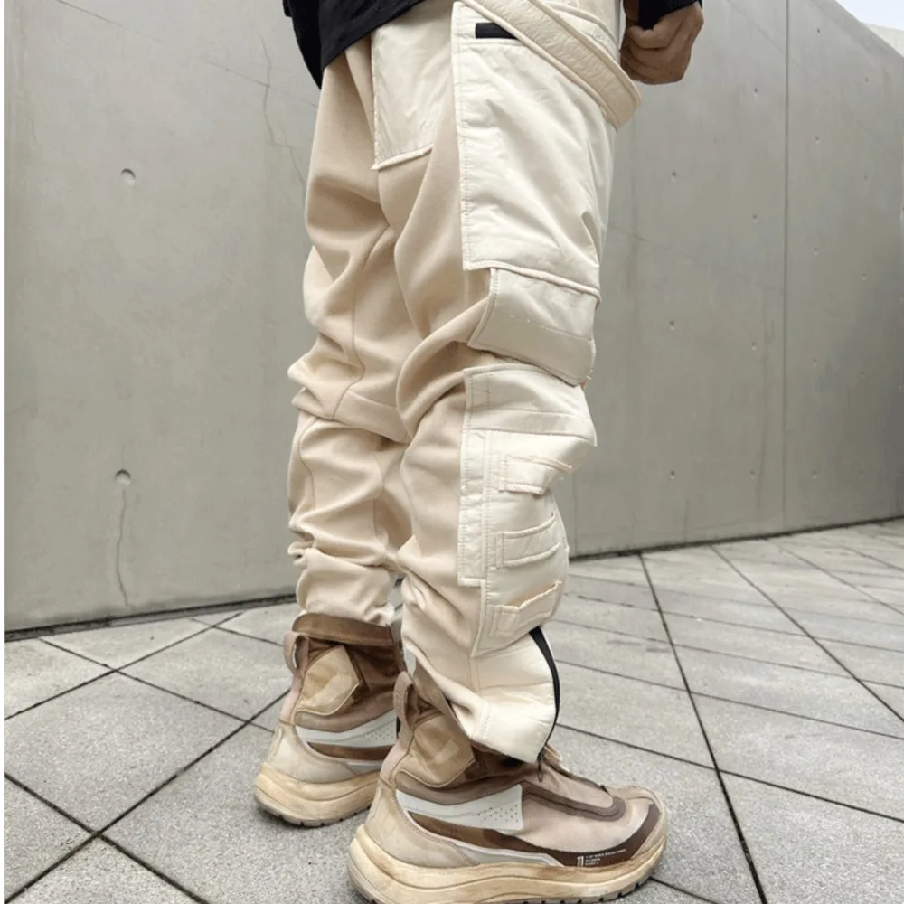 

Contrast Color Stitching Designer Brand Men's Techwear Style Pants Casual Pants Overalls Women