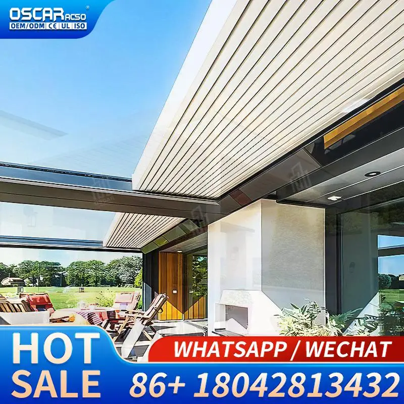 10x10ft 10x13ft 13x13ft 13x19ft Outdoor Waterproof Aluminium Louvered  Gazebo Pavilion Pergola