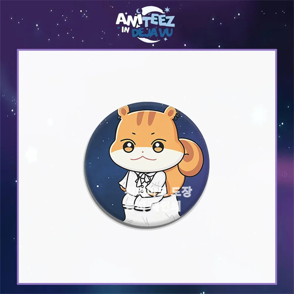 ATEEZ Cartoon Tinplate Brooch 5.8CM High Quality INS Style HD Printing Badge Cute Bags Decoration SAN MINGI YUNHO YEOSANG Gifts
