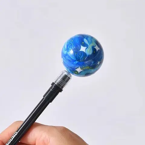 

Creative Rotating Planet Pen Spinning Decompression Pen Stress Relieve Rotating Gel Pens Student Stationary