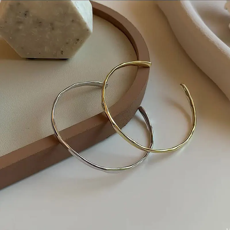 Fashion Jewelry Adjustable Bracelet for Women New Trend Elegant Vintage Irregular One Layer Bangles Girl Party Celebration Gift