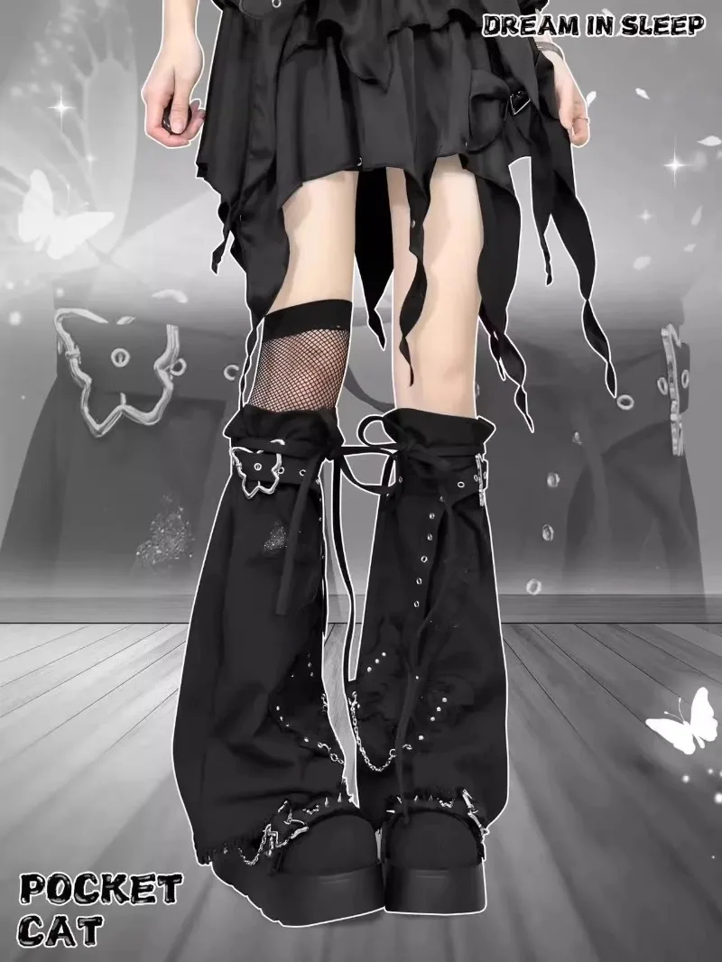 ถุงเท้าผ้าแคนวาสสไตล์ญี่ปุ่น Y2K ซับคัลเจอร์ โลลิต้า สำหรับสาวหวานเท่  แบบ JK ยูนิฟอร์ม  ใส่ได้หลายโอกาส