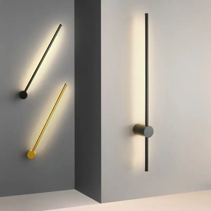 2026 Nordic Minimalist Long Line Wall Lamp LED Modern Simple Linear Sconce for Living Room Bedroom Luxury Hotel High End Decor