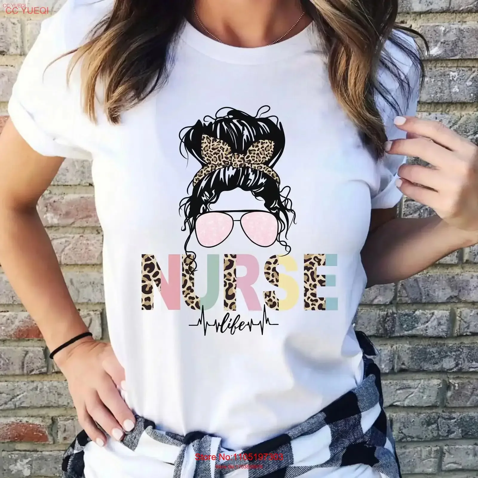 ممرضة الحياة تي شيرت تقدير التخرج خمر غسلها أعلى للارتداء اليومي تنفس لينة الشارع الشهير مريحة #1