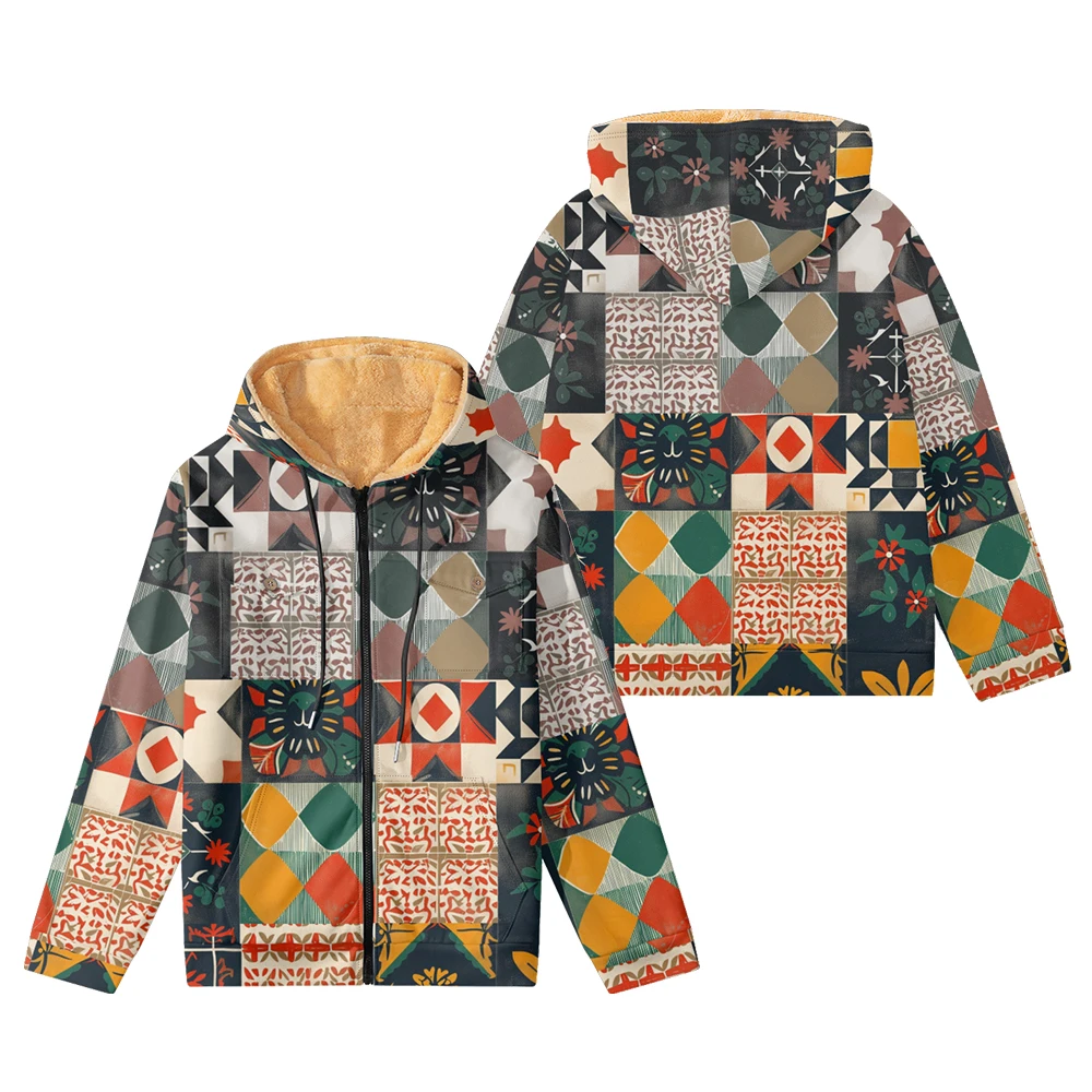 2024 New Men\'s Winter Cotton Robe Warm and Casual Multi Color Printed Warm Body Fearless of Cold