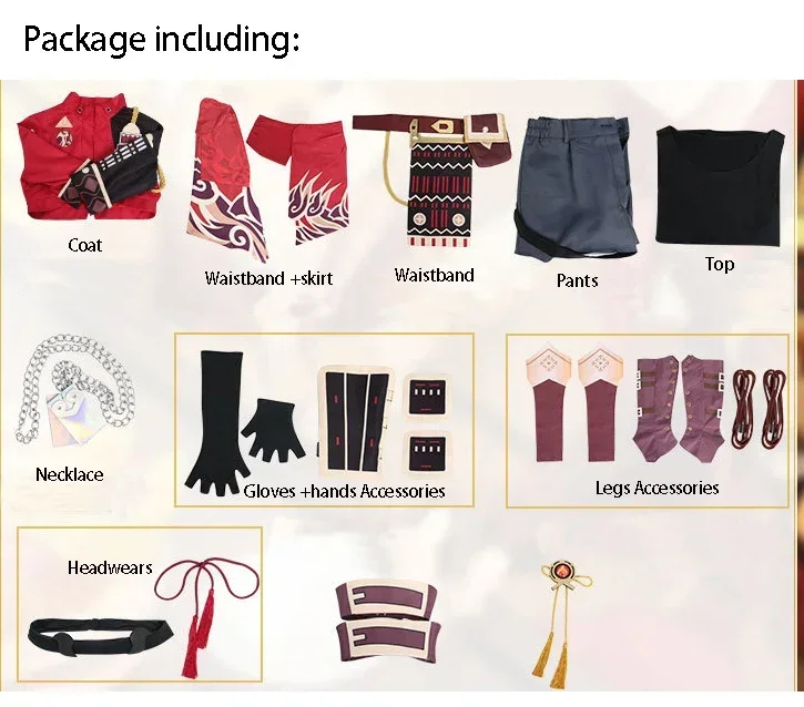 Jogo genshin impacto thoma cosplay traje thoma outfit trajes conjunto completo