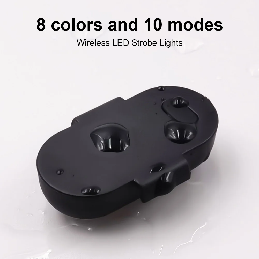 

Wireless LED Strobe Lights with Remote Control, 8 Colors USB Charing Waterproof Anti-Collision Led Emergency Warning Lights