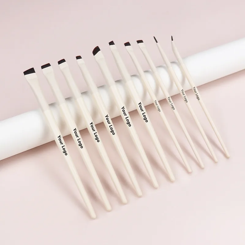 10pcs Eye Makeup Brushes Set Private Label Eyeshadow Brush Makeup Brush White Ultra Soft Eyeshadow Eyeliner Makeup Tool 10 sets