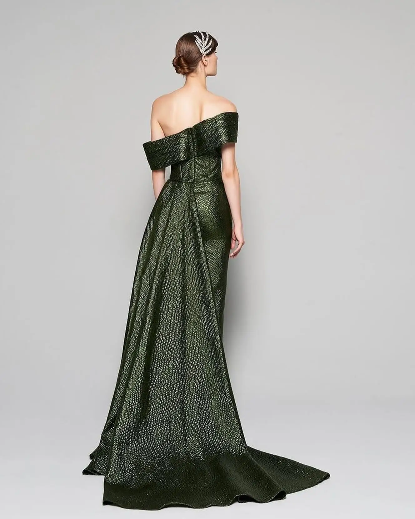 Customized Modern Side Slit  Panel Train Off the Shoulder Evening Dress Fashion Straight Sequin Pleats Prom Gown платье вечернее