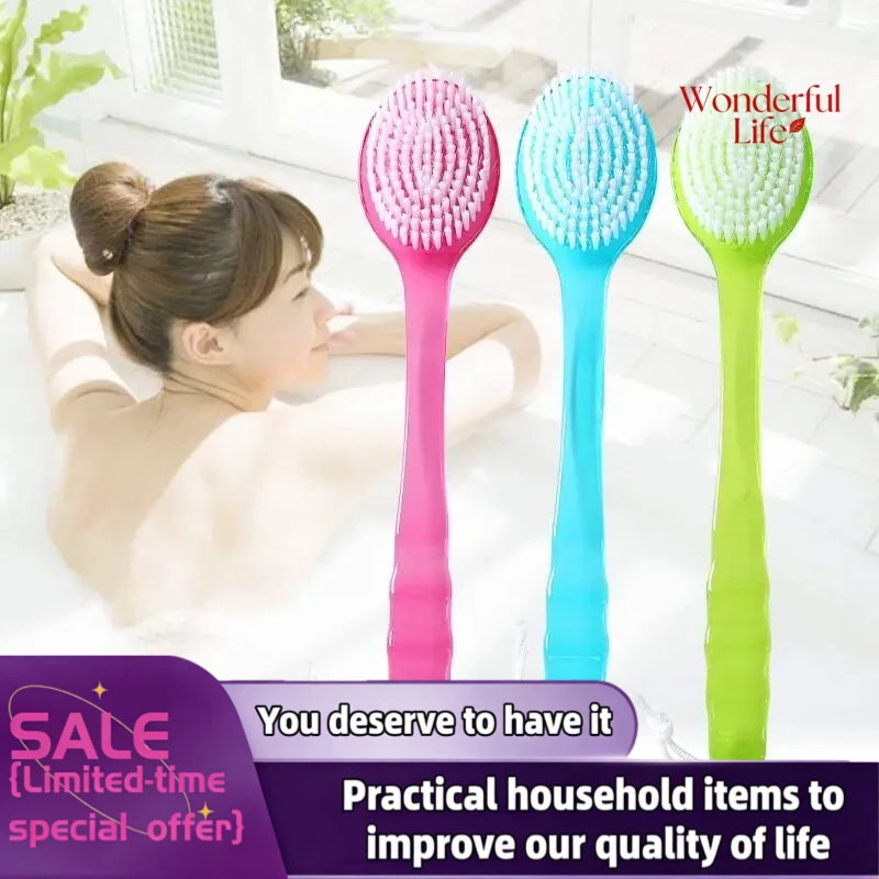 Body Brush Back Showerhes Bathroom Brush Long Handle Soft Bath  Brus With Handle Exfoliating Scrub Skin Massager Exfoliation