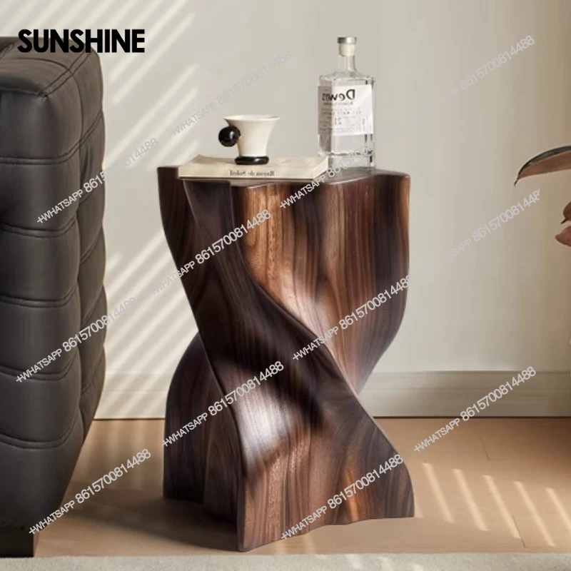 

Wooden Coffee Table Simple Creative Side Table Living Room Decoration Tea Tables Corner Lounge Stool Aesthetic Home Furniture