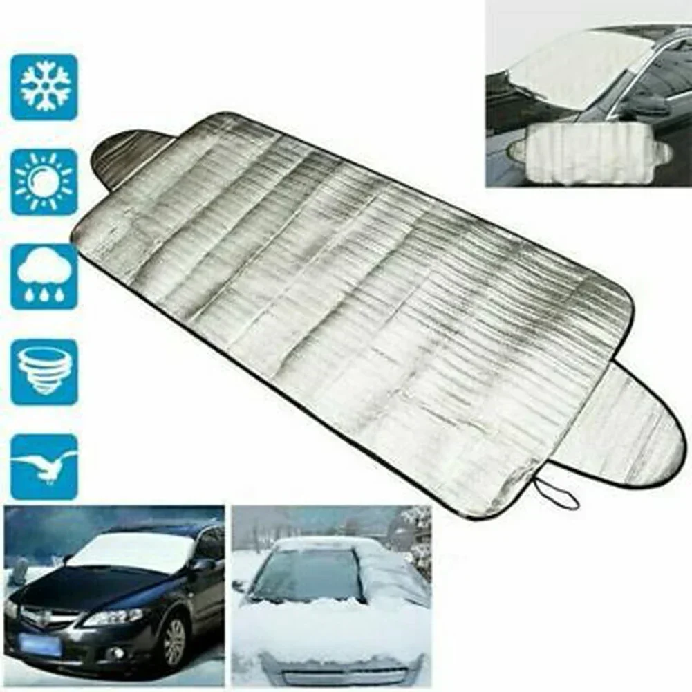 

Car Windscreen Windshield Frost Cover Ice Snow Shield Front Protector 4 Layers Material Collapsible Temperature Resistant