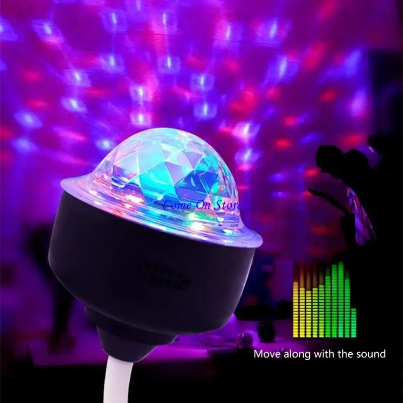 

M6CF 6W Automatic Rotating Ball Light USB Powered Colorful LED Stage Lighting Acrylic Texture for Home Parties and Event