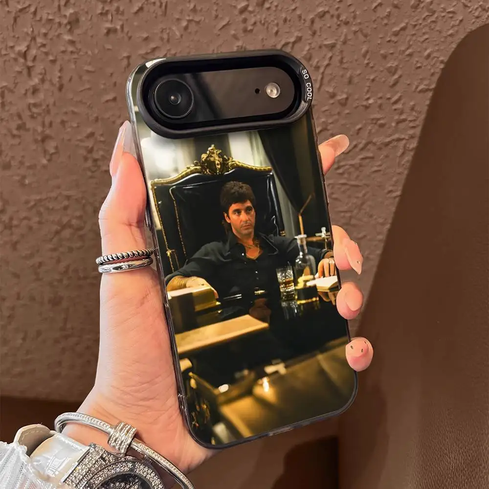 حافظة هاتف Scarface The World is Your لهاتف iPhone 17,16,15,14,13,12,Pro,Max,Plus,E,SE4,Air,Mini Black IMD Box