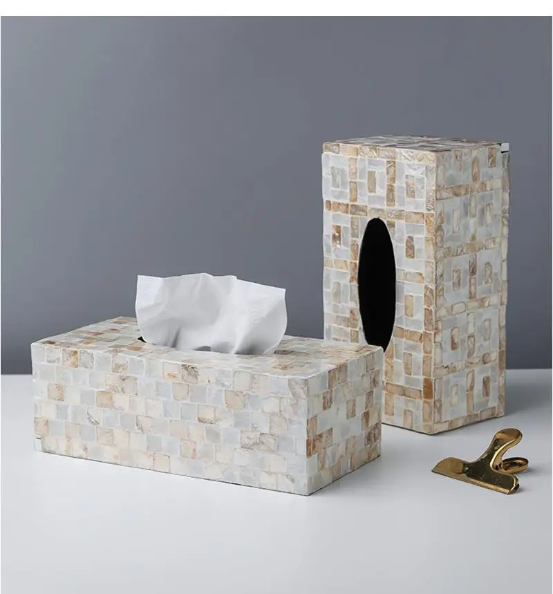 Light Luxury Decorative Paper Towel Box Living Room Storage Home Desktop Bathroom Decoration