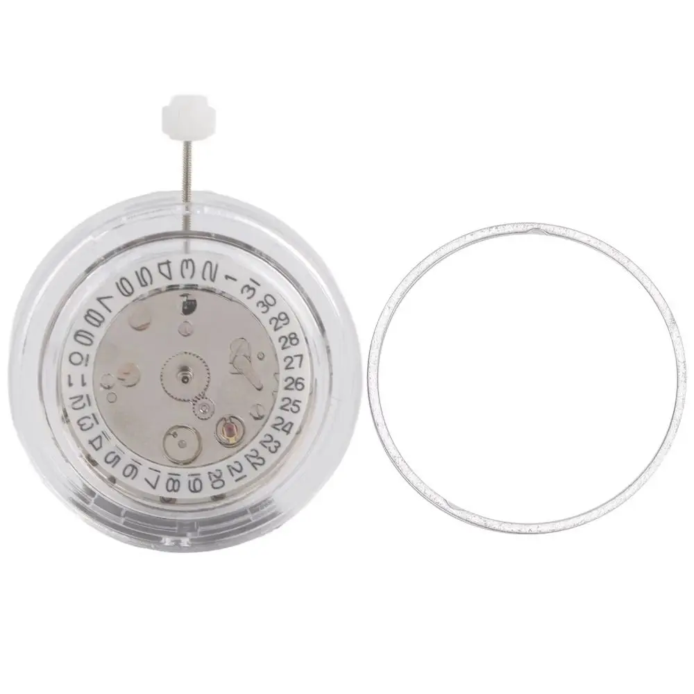 Movimento de Relógio Branco 2813, Movimento Mecânico Automático com 3 Ponteiros e Calendário Único, Design de 4 Pinos