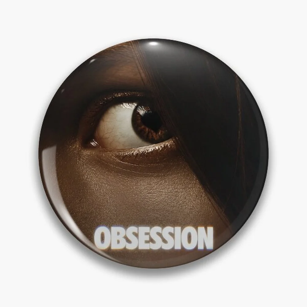 Obsession Movie Pin Holographic Star Heart Pin Brooches Laminated Button Fashion Accessory