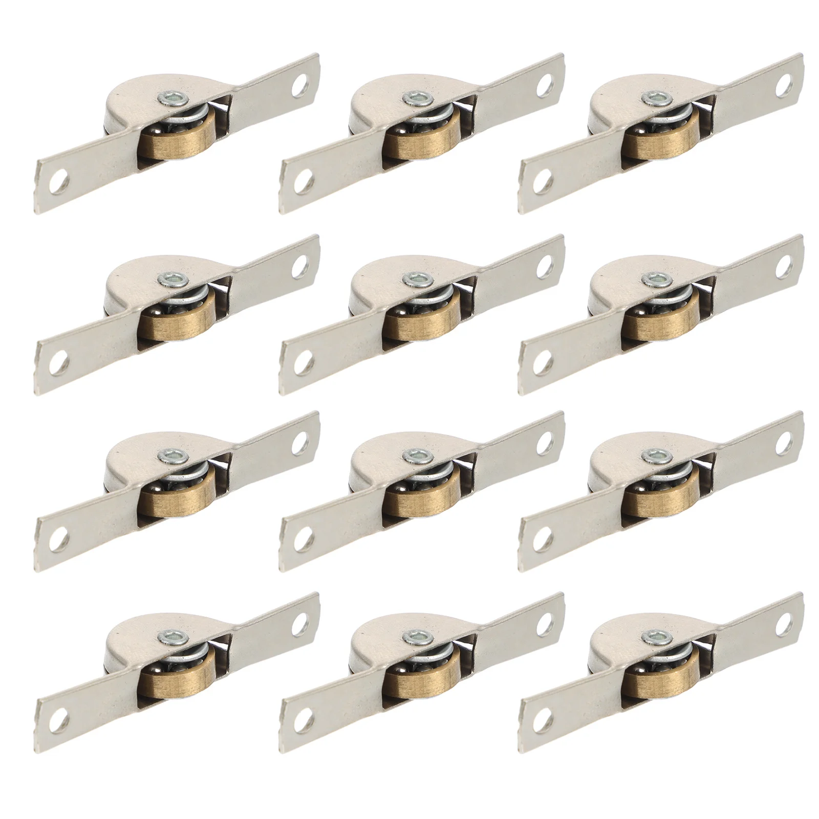 

12pcs Sliding Door Window Roller Metal Single Wheel For Wardrobe Cabinet Smooth Wear Resistant Rust Proof Heavy Duty Sliding
