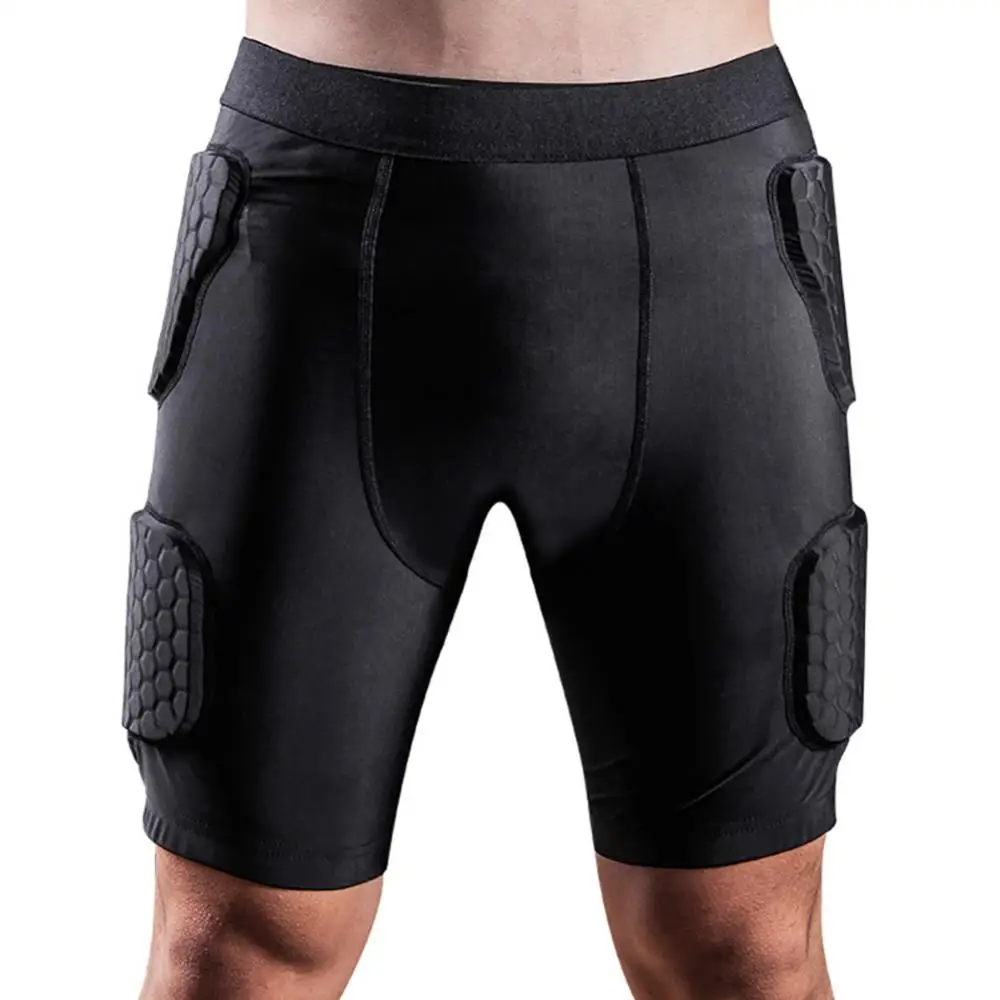 Compression Men Safety Anti Collision Basketball Shorts Fitness Training Soccer Padded Shorts Leggings Trousers