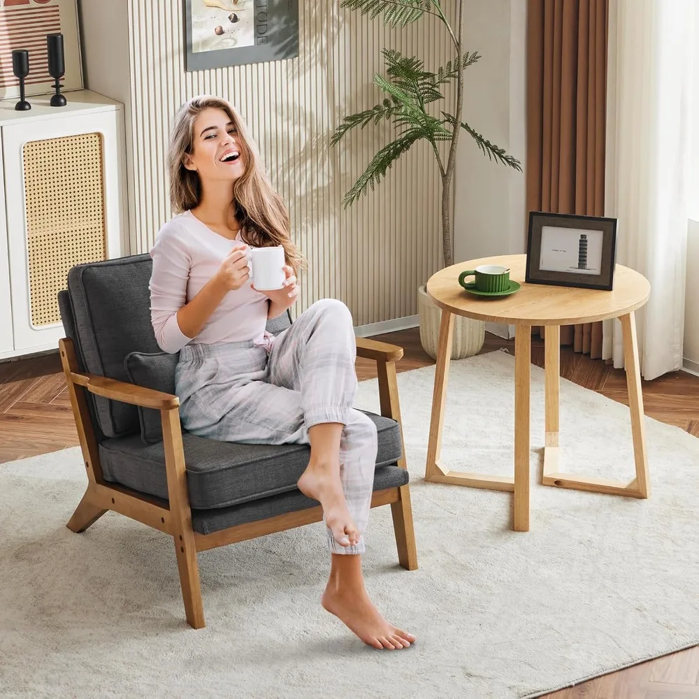 طاولة قهوة مستطيلة حديثة - قطعة مركزية من خشب الجوز مقاس 47 بوصة لغرفة المعيشة، تصميم فاخر وبسيط