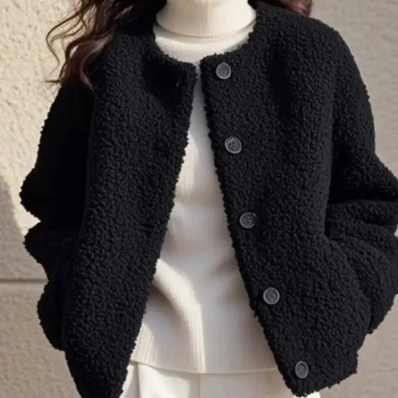 Koreaanse stijl patchwork veelzijdige losse jas effen kleur vest top