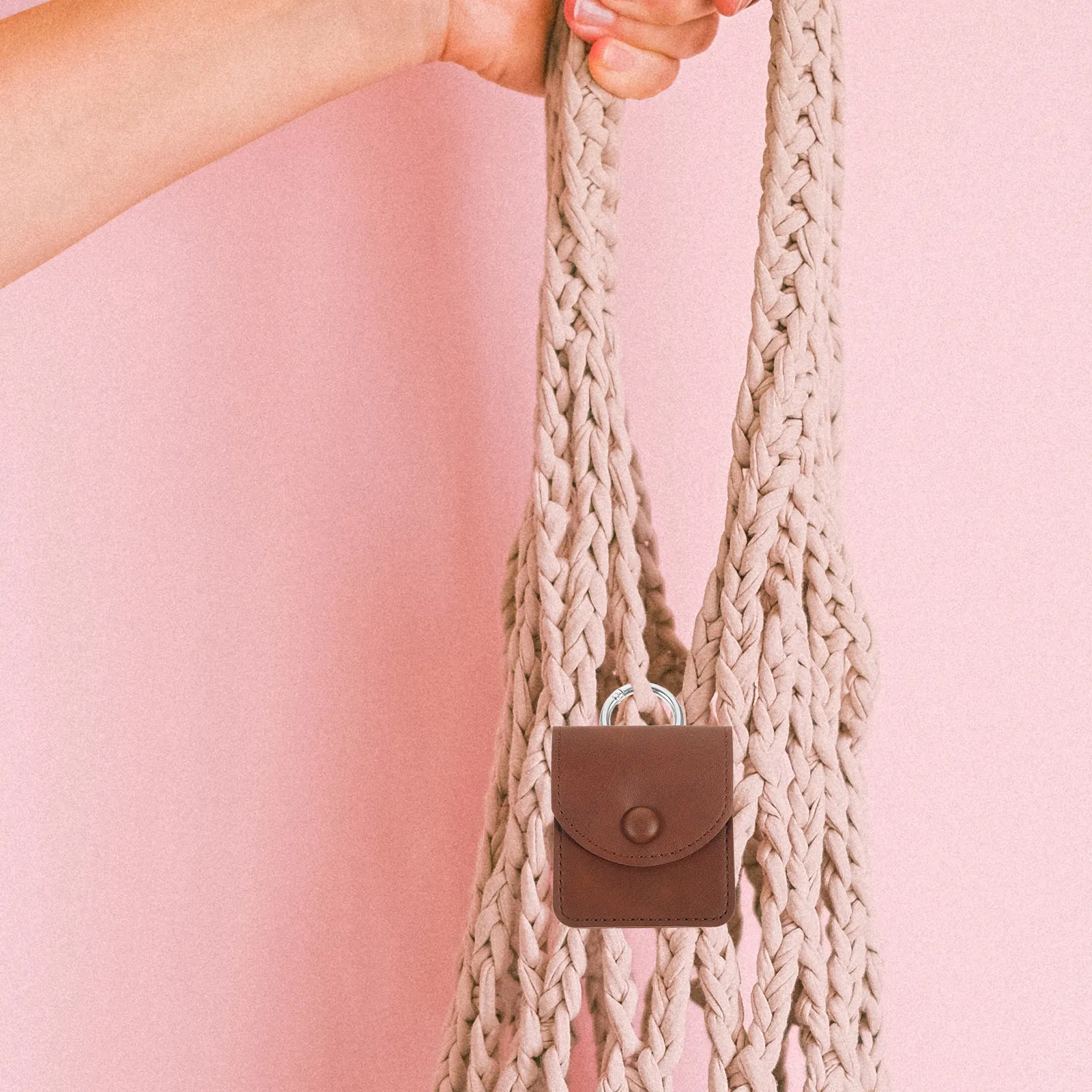 Sturdy Mini Pouch Keyring for Wireless Earbuds Chargers Coins Keys Change Purse Cute Adorable Chic Design Everyday Carry Outdoor