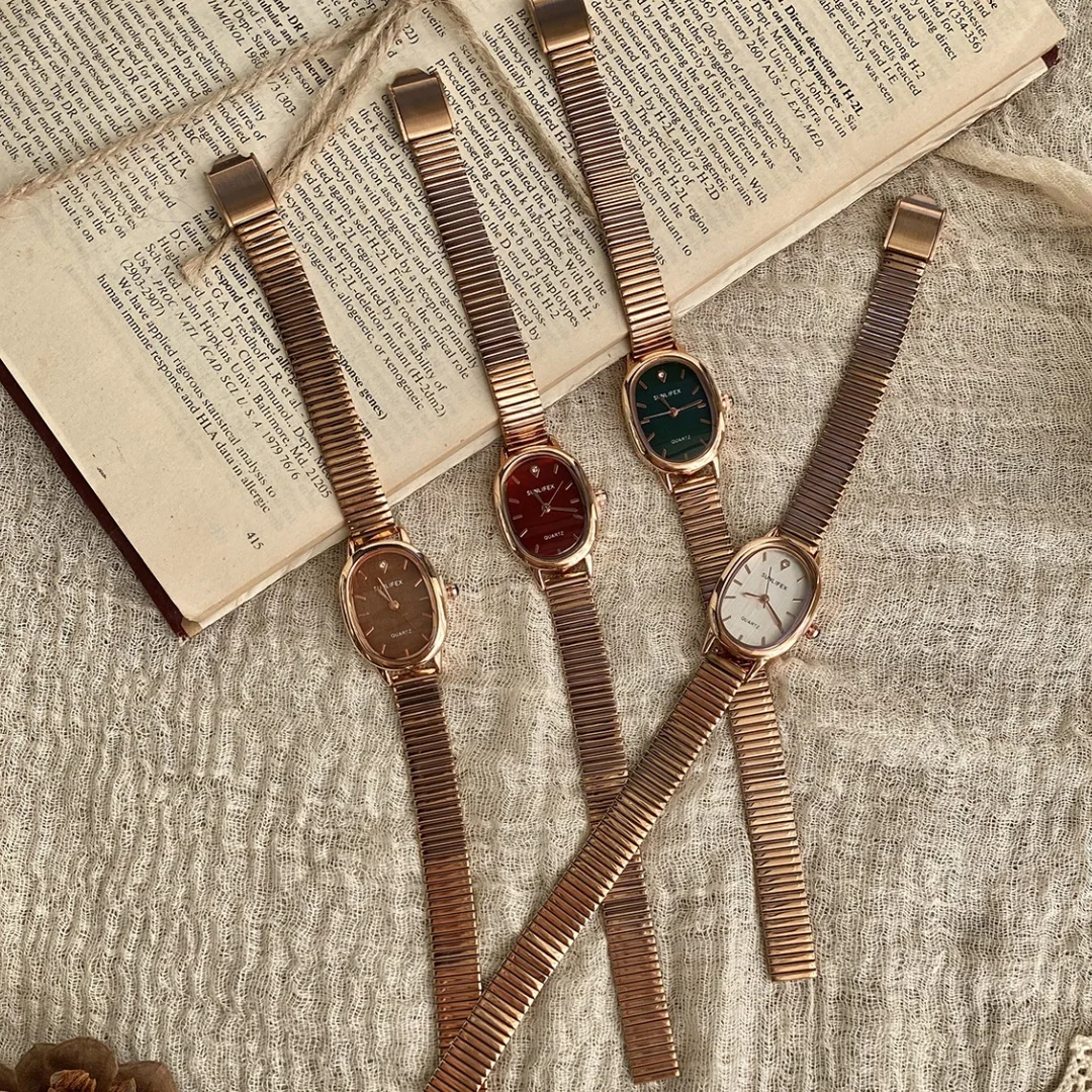 Fashion Women Quartz Watch Stainless Steel Oval Small Dial Female Clock Girl Student Wristwatch Dropshipping Relogio
