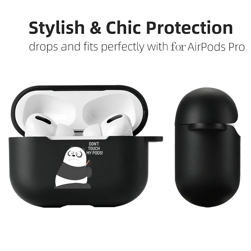 حافظة لجهاز Apple Airpods Pro 2 حافظات شعار نص بسيط لا تلمس أجهزة Airpods Pro 2 3 سيليكون أسود غطاء سماعات الأذن Air pod Pro2 Capas