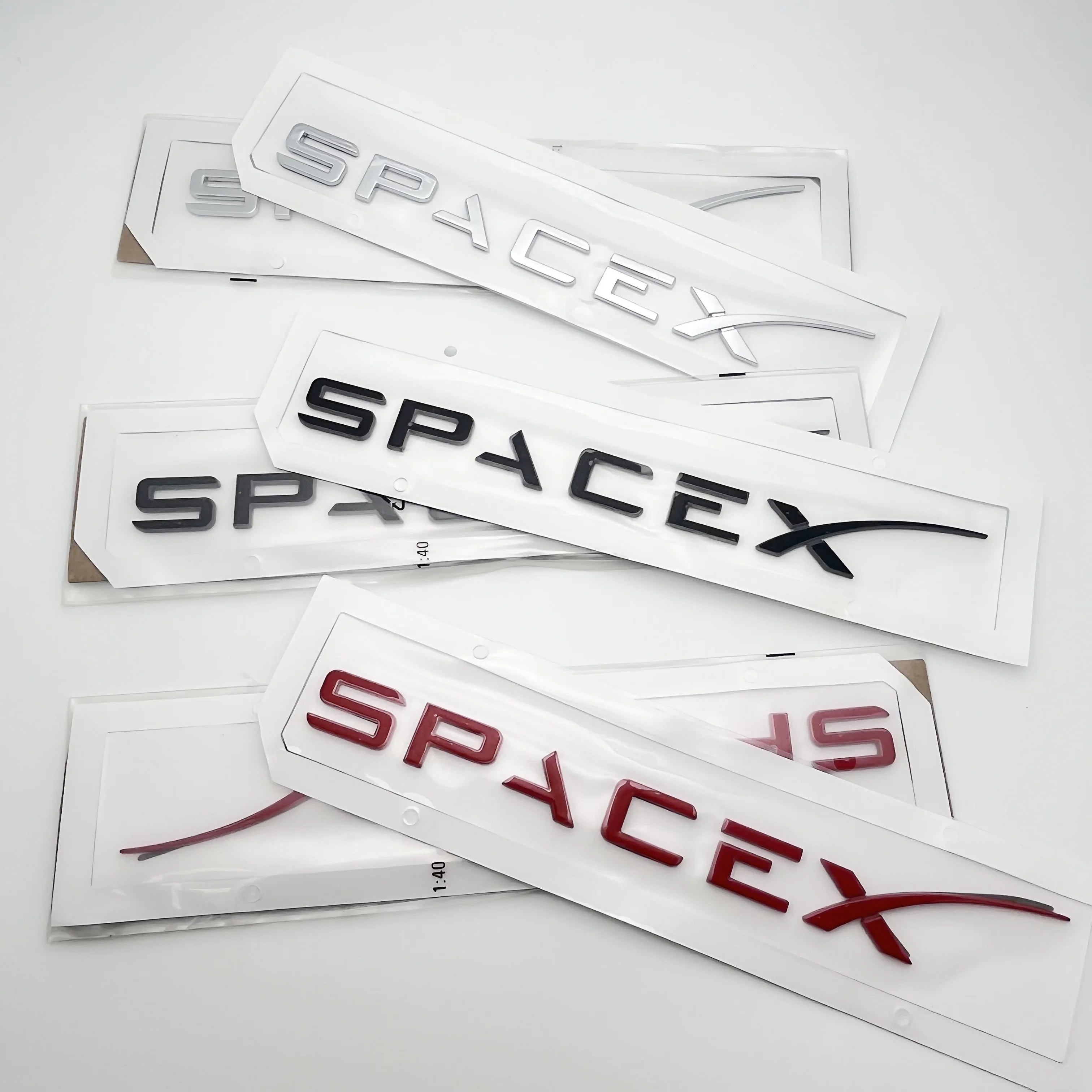 

1pcs 3D ABS SpaceX High-Quality Car Letters Rear Tail Trunk Emblem Badge Stickers Fitfor SpaceX Car Styling Accessories Stickers