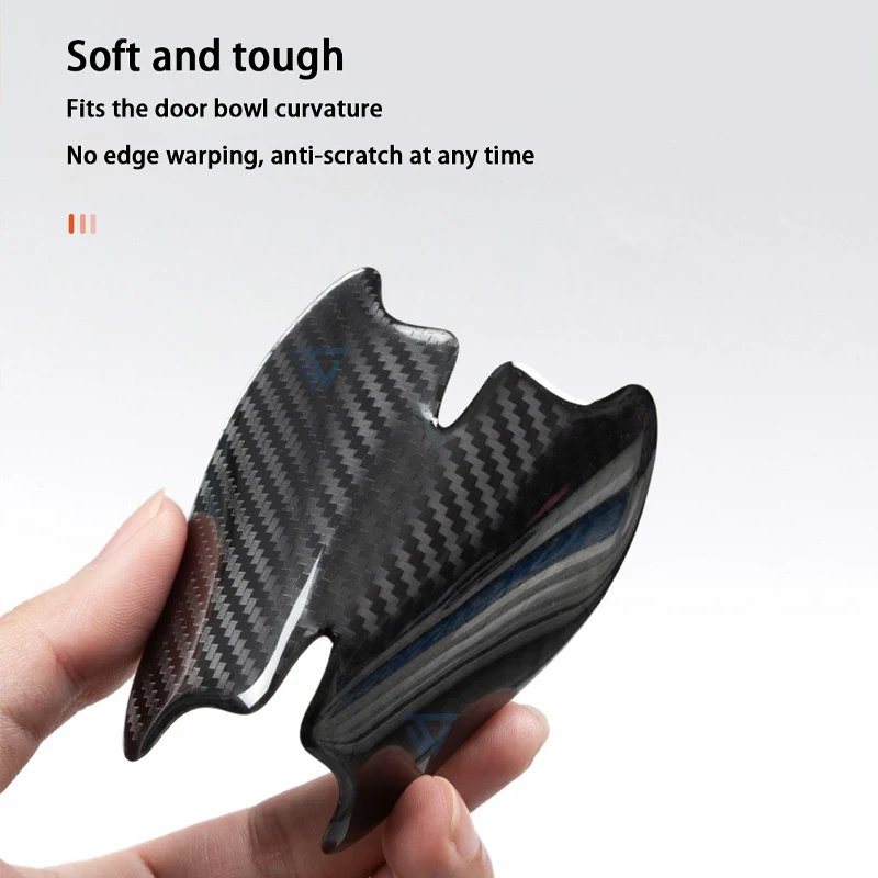 Carbon Fiber Car Door Bowl Handle Protect Stickers For BMW 1 2 3 4 5 6 7 Series X1 X3 X4 X5 X6 X2 X7 F10 F15 F16 F20 F30 F18 F25