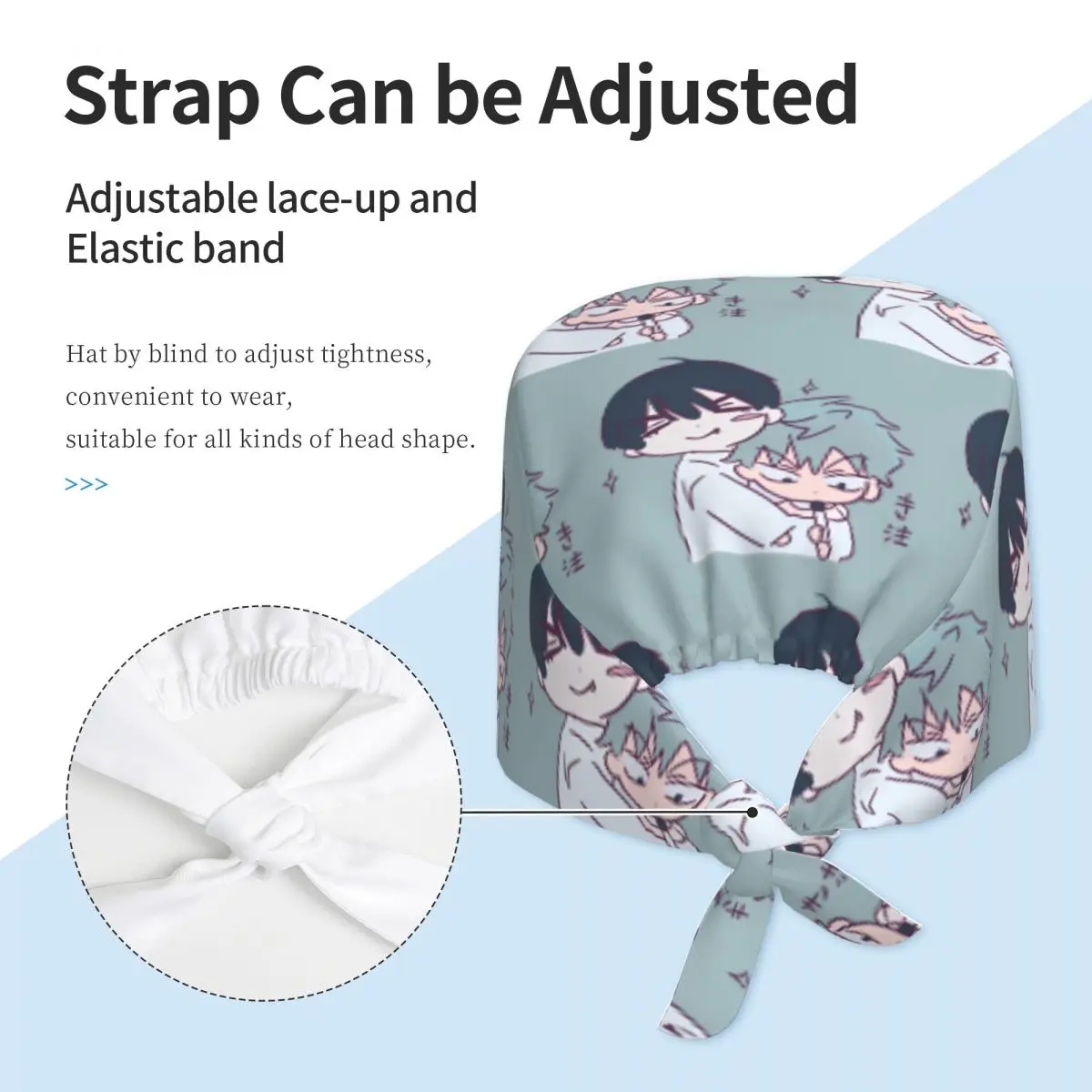 Czapki robocze unisex damskie, czapki pielęgniarskie typu alien, regulowane czapki medyczne, modne czapki do włosów długich, personalizowane czapki medyczne DIY.