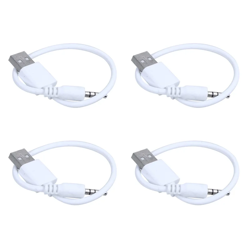 Câble de synchronisation de données USB blanc ABGN 4X pour chargeur Ipod Shuffle 1ère 2e génération