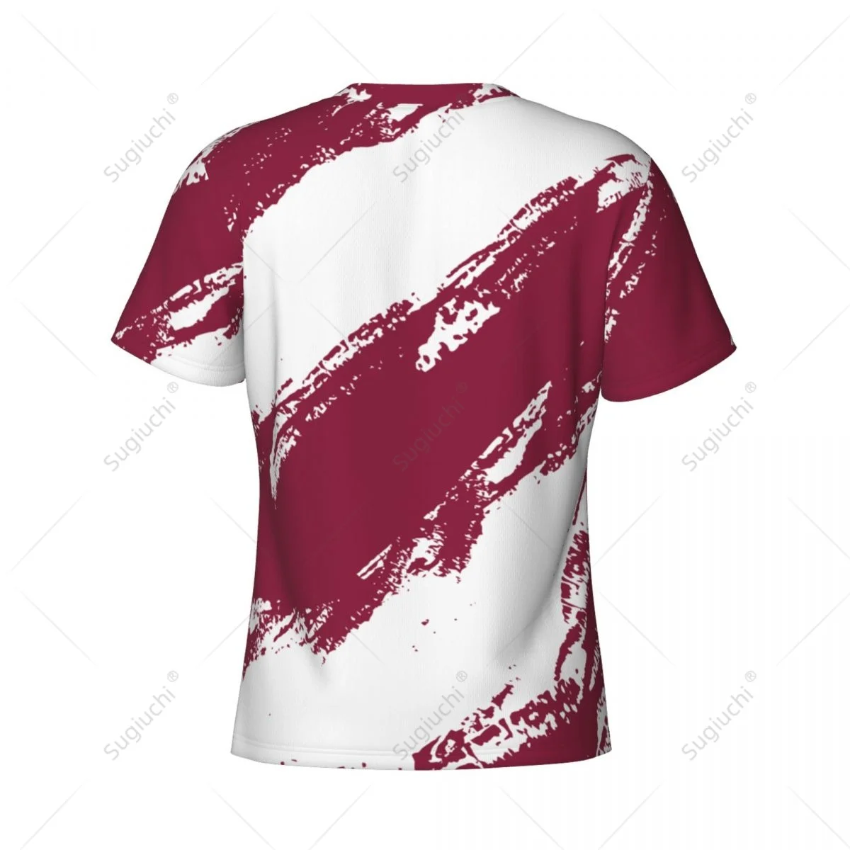 Custom Name Nunber Qatar Flag Color Men Tight Sports T-shirt Women Tees jersey For Soccer Football Fans