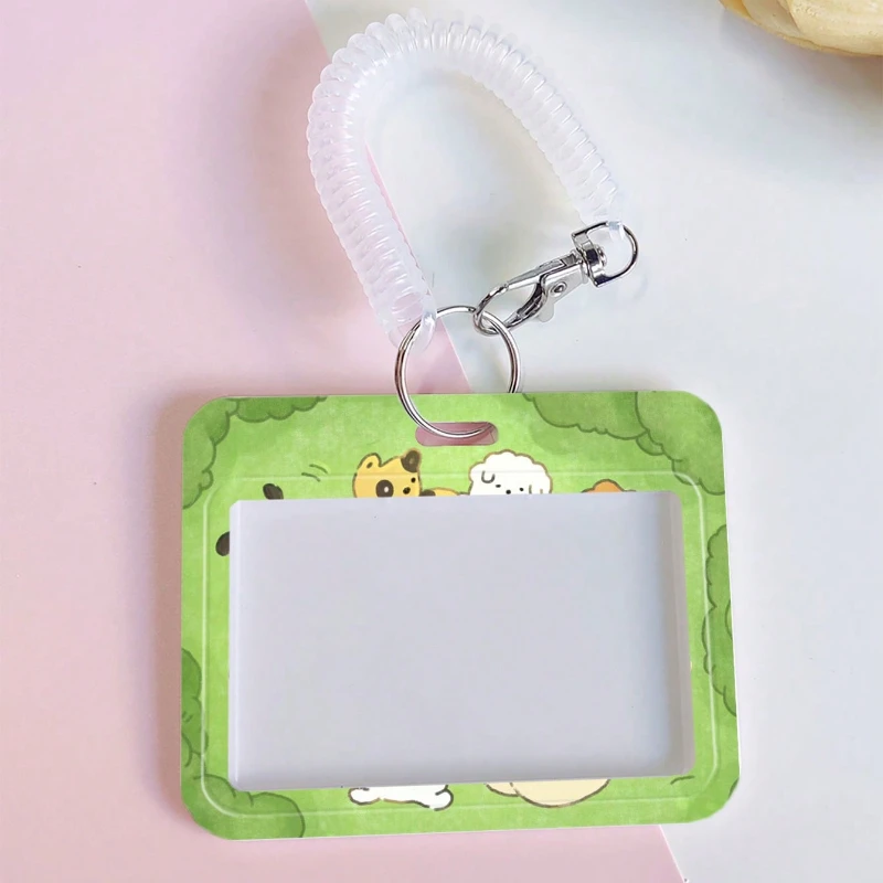 حقيبة واقية بحبل مرن للحيوانات الصغيرة اللطيفة ، حقيبة حماية بطاقة المدرسة ، سلسلة المفاتيح ، بطاقة الوصول إلى الحرم الجامعي ، البطاقة المصرفية ، الطالب #5