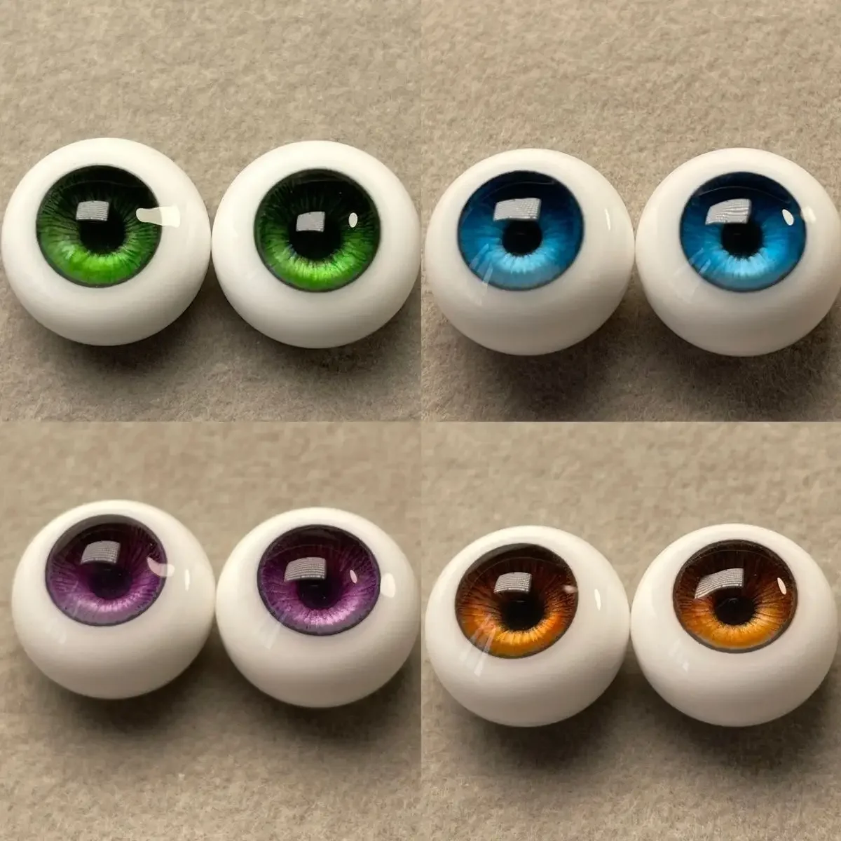 

8/10/12/14/16mm Doll Eyes for 1/3 1/4 1/6 1/8 Bjd Doll Plaster Eyeball Human Realistic Stereoscopic Girl Toys Doll Accessories