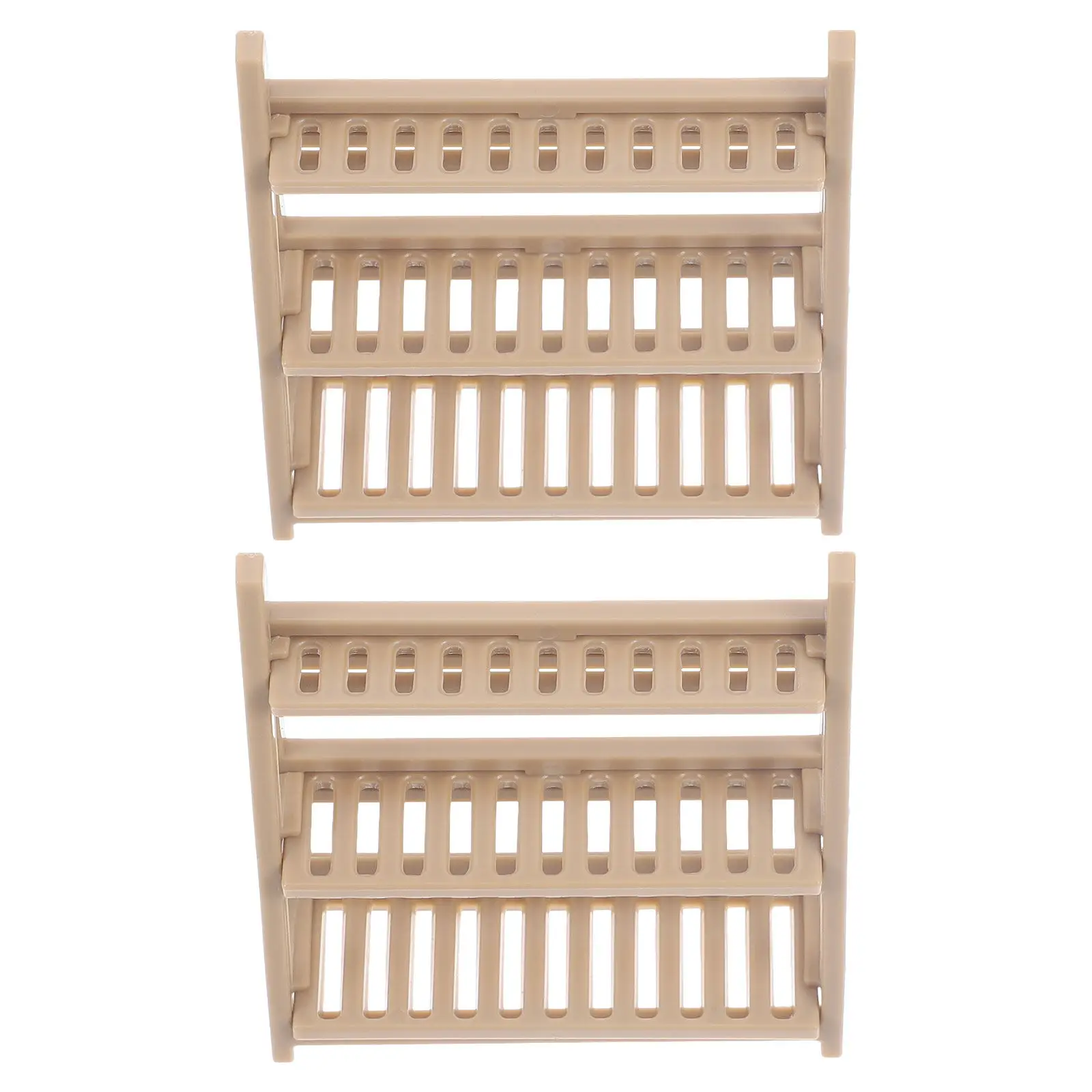 

2Pcs Mini Shoes Cabinet Mini House Furniture Plastic Storage Rack Realistic Display for Dollhouse Decorative Adornment