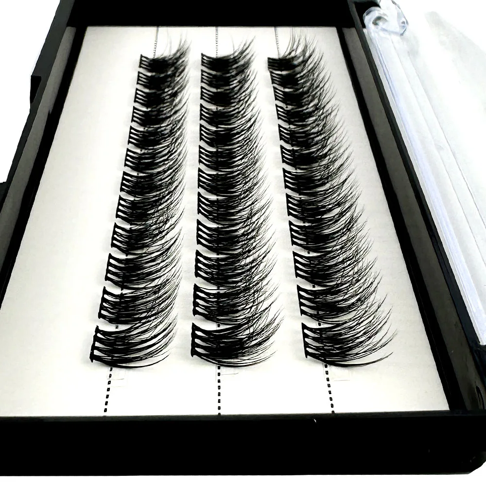 NEUE 5D Flauschige Nerzwimpern 3 Reihen Natürliche Wimpernverlängerung 3D Russische Einzelwimpern-Cluster Make-up-Tools Wimpern Cilia – Detail 15