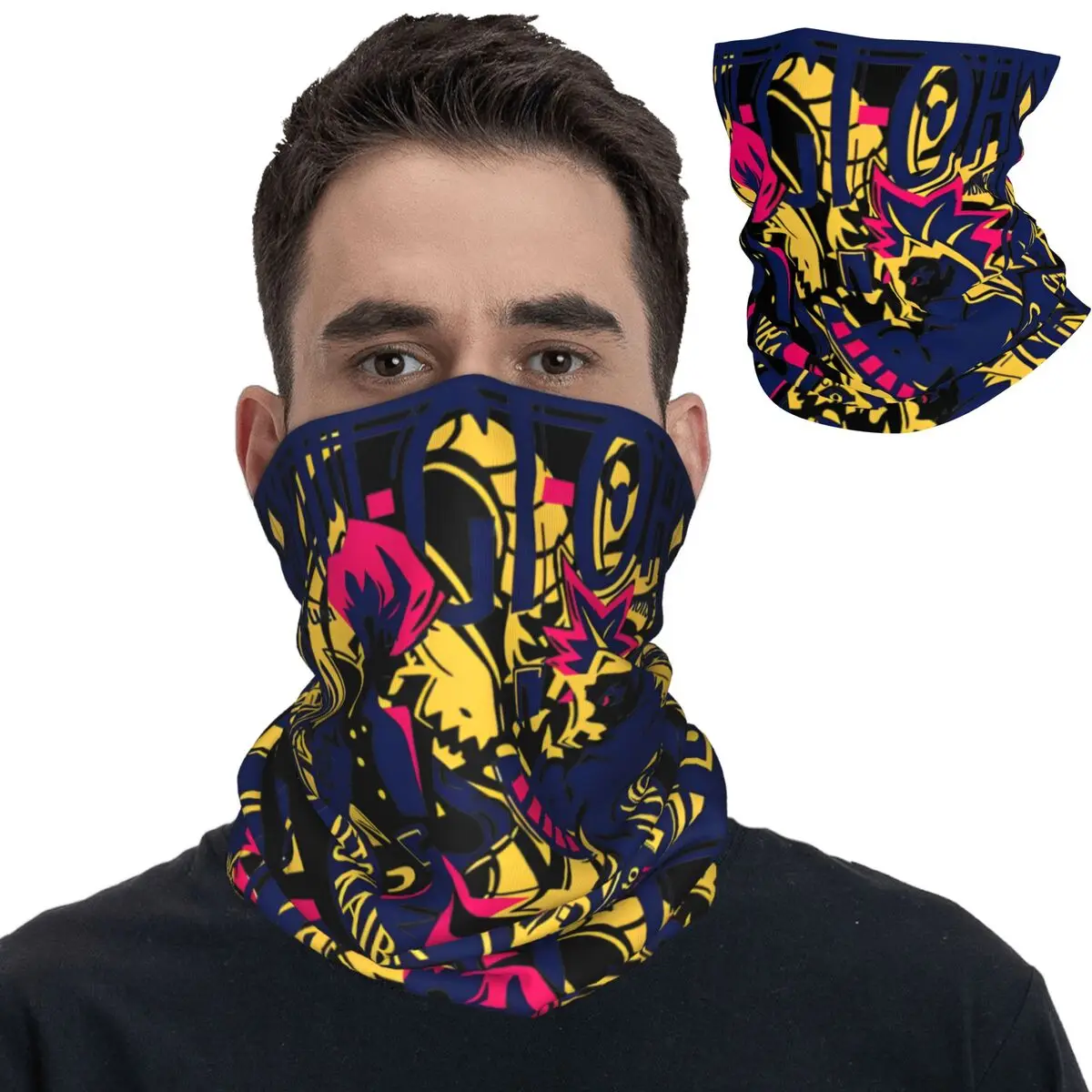 Duel Bandana Neck Gaiter Printed Yu-Gi-Oh! Japanese Anime Mask Scarf Multi-use Balaclava Fishing for Men Women Adult Washable