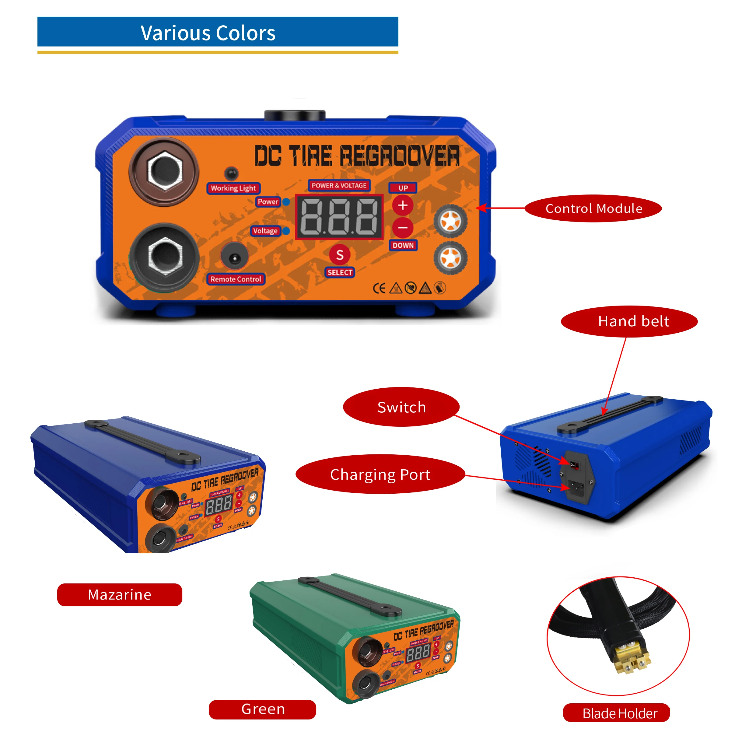 Digital Tire Regroover Tire Rubber Engraving Machine Truck Car Rubber Tyres Grooving Electric Rubber Cutting power Machine 1000W