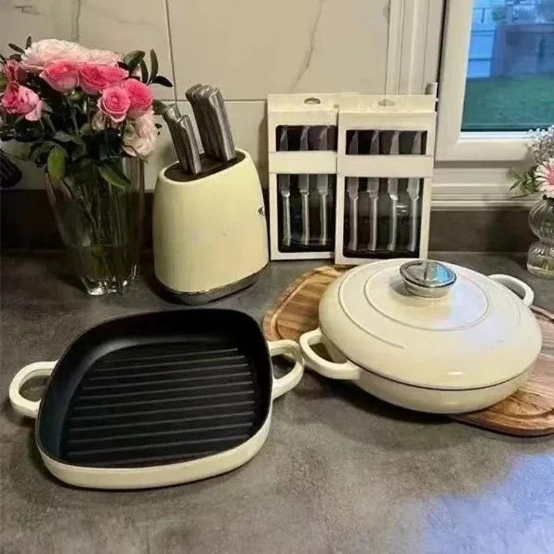 

Internet celebrity steak barbecue 26cm frying pan high quality flat bottom frying pan induction cooker gas universal